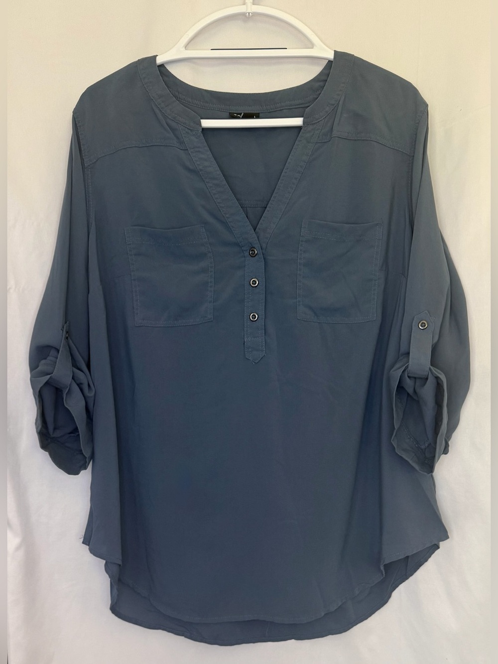 torrid Slate Blue V-Neck Pullover Tunic Size 0